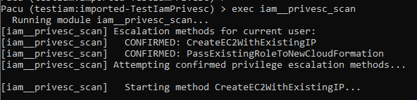 Running privesc scan